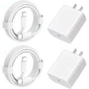 [2-Pack] 30W Pixel 9 8 7 Fast Charger for Google Pixel 9 9 Pro 8 8 Pro 7 7a 7 Pro 6 6a 6 Pro, 6.6ft PD USB C Phone Wall Fast Charging with Block No Overheating When Charging
