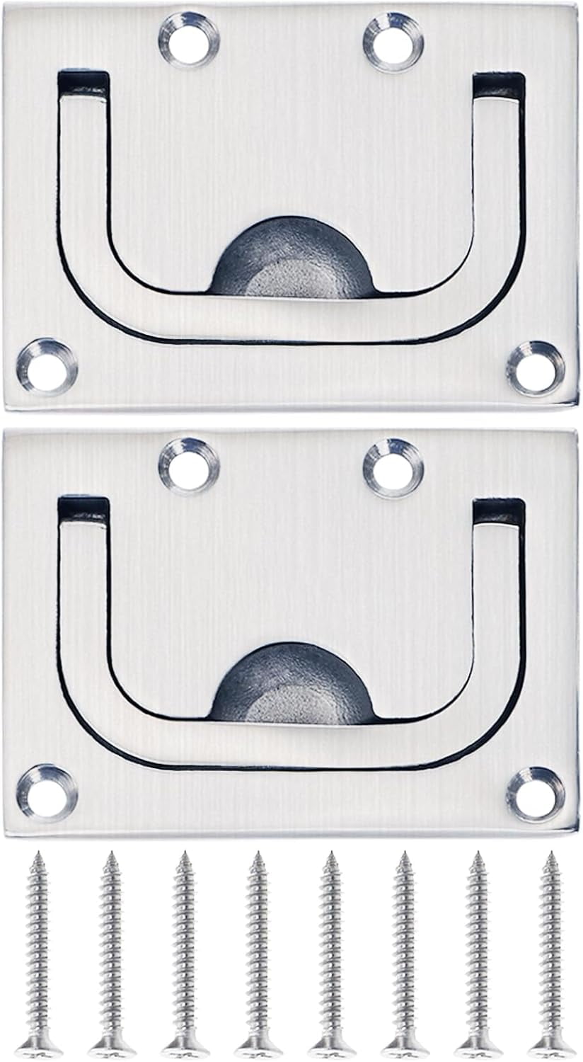 2 Pack 316 Stainless Steel Hatch Pull Flush Lift Boat Ring Hatches Pull ...