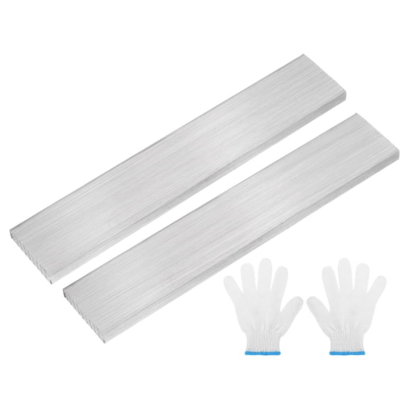 2 Pack 316L Stainless Steel Flat Bar 5/32" Thickness, 13/16" Width, 4" Length, Brushed Finish Trim Strips Sheet