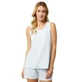 thumbnail image 1 of 2 Pack 32 Degrees Women's Cool Relaxed Lightweight Moisture Wicking Anti Odor Knit Tank Top Shirt - Airy Light Blue - X-Large, 1 of 4