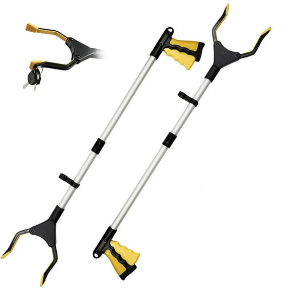 2-Pack 32" Grabber Reacher Tool for Elderly, Foldable Grabber Reacher Tool,Reaching Grabber with Long Handy Arm Extension for Reaching Aid