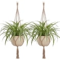 2 Pack 33 Inch Macrame Plant Hanger, Linen Color, 4 Legs - Walmart.com