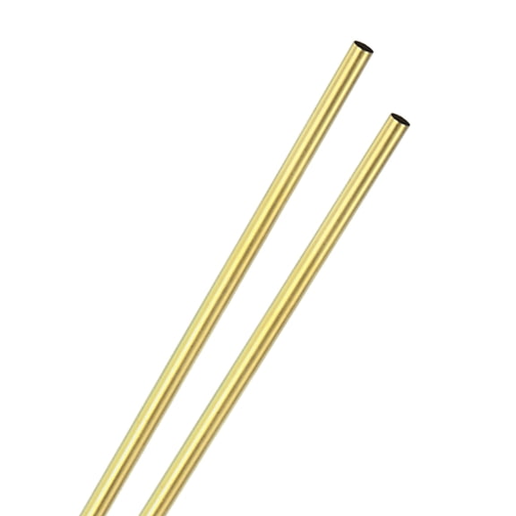 2-Pack 330mm Brass Round Tube, 5mm OD 0.2mm Wall Thickness Seamless Stainless Steel Tubing, Metal Straight Pipe[0.2x0.008x13IN]