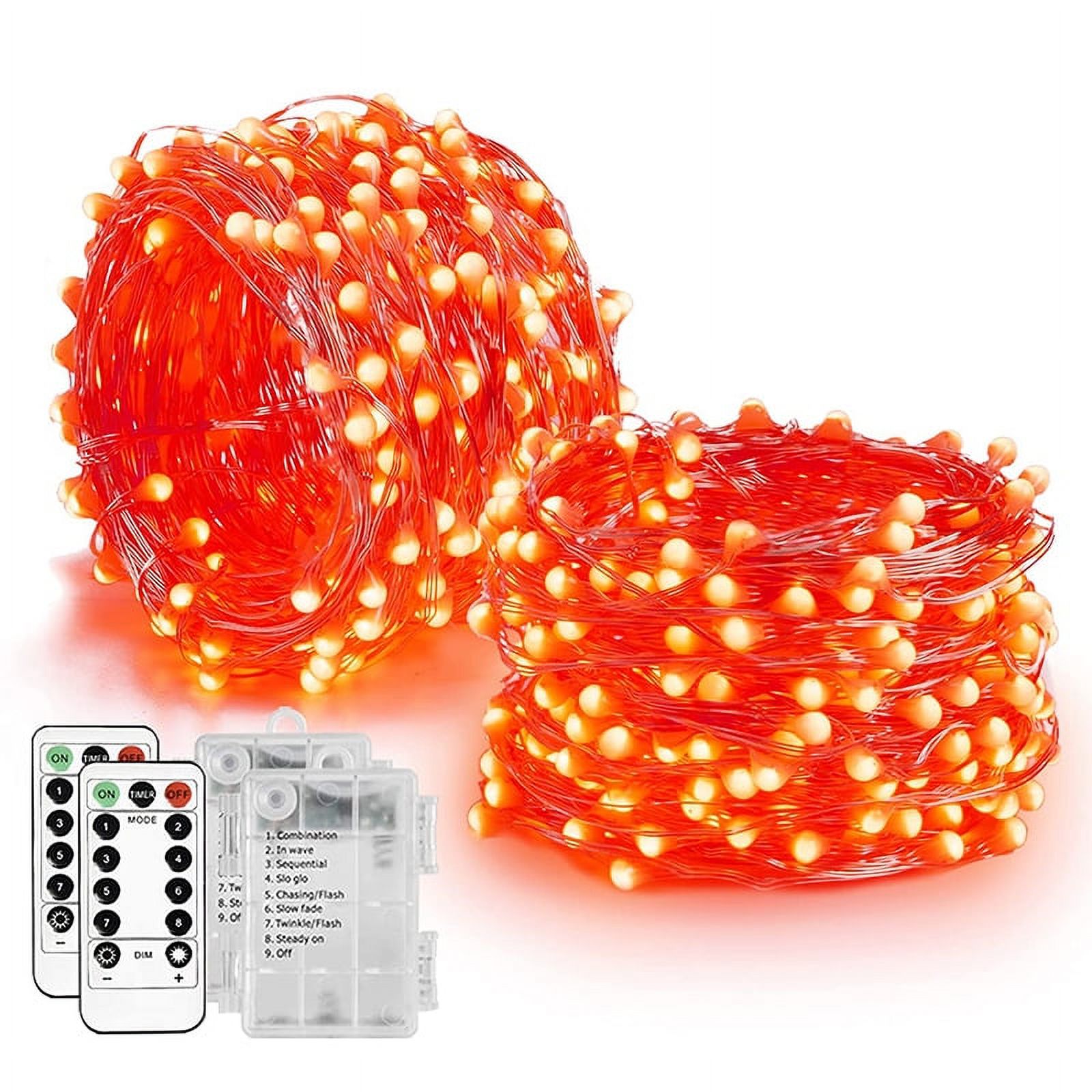 "2 Pack 33Ft 100 LED Fairy Lights Battery Operated Christmas String