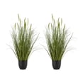 thumbnail image 1 of 2 Pack 35 Inch Artificial Cattail Grass in Pot Premium PVC Faux Greenery Plant for Indoor Outdoor Home Garden Office Decor, 1 of 6