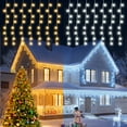 thumbnail image 1 of 2 Pack 35FT 440LED Christmas Icicle Lights With Remote,11 Modes,IP44 Waterproof,Timer & Memory Fuction,Connectable,Dimmable,Plug In Dual Color Changing String Lights(Warm White & Cool White), 1 of 8