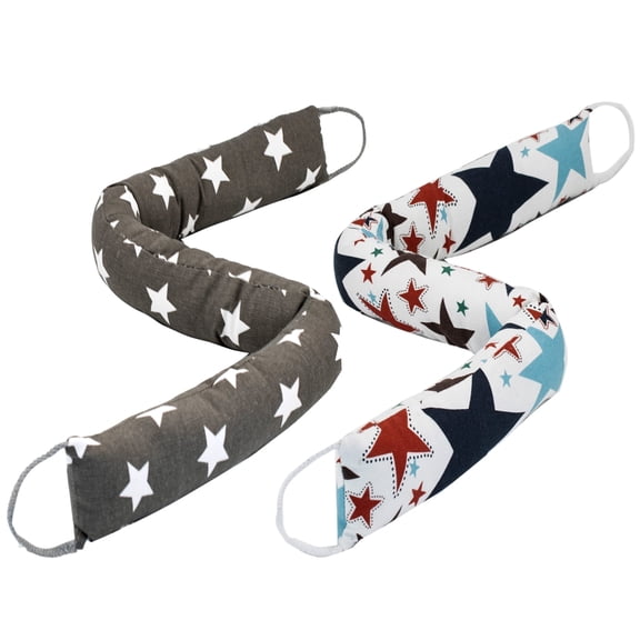 2 Pack 36 Inch 2.8 Inch Wide Slim Under Door Blocker Door Draft Stopper, Bottom Blocker Weighted Gap Filler Saving Energy Sound Air Noise Light Stopper Canvas Cotton Cartoon Print 2.2Lb