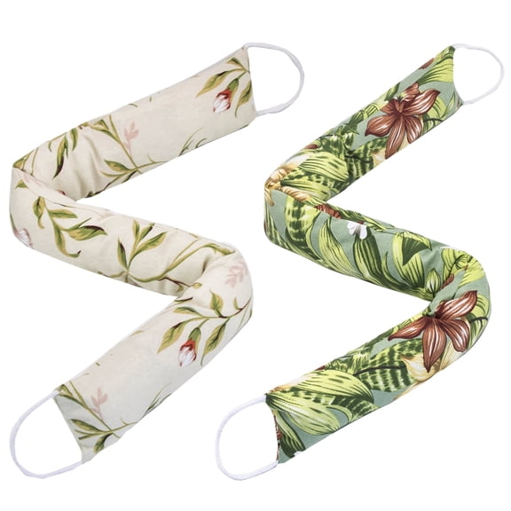 2 Pack 36 Inch 2.8 Inch Wide Slim Under Door Blocker Door Draft Stopper, Bottom Blocker Weighted Gap Filler Saving Energy Sound Air Noise Light Stopper Canvas Cotton Cartoon Print 2.2Lb