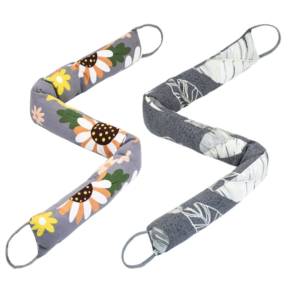 2 Pack 36 Inch 2.8 Inch Wide Slim Under Door Blocker Door Draft Stopper, Bottom Blocker Weighted Gap Filler Saving Energy Sound Air Noise Light Stopper Canvas Cotton Cartoon Print 2.2Lb