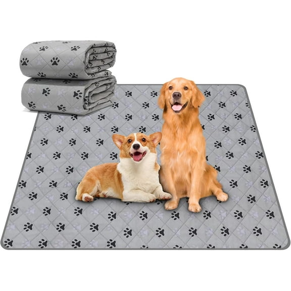 2 Pack 36"x 41" Non Slip Wee Wee pad, Washable Pee Pads for Dogs,Absorbent and Leakproof Mats for Potty, Bed, Sofa, Potty