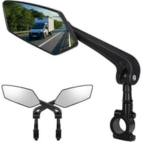 2 Pack 360° Adjustable Safety Bicycle Rear View Mirrors,E-Bike Mirrors for Handlebars,Mirrors,Scratch Resistant Glass Lens,Bicycle Universal Fit Accessories