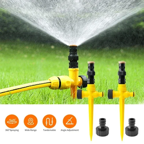 2 Pack 360° Auto Rotating Garden Lawn Sprinkler Yard Hose Irrigation System