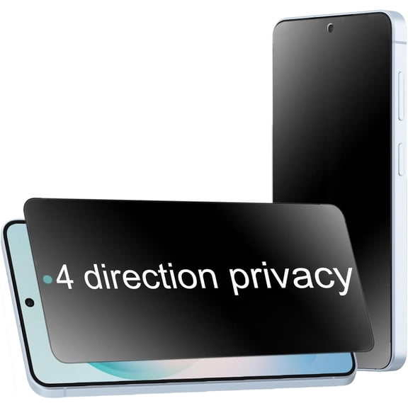 2 Pack 360 Degree Matte Privacy Screen Protector for Samsung Galaxy S25 edge / S26 Plus Anti-Spy 4 Directions Tempered Glass Anti-glare Film 6.7 inch