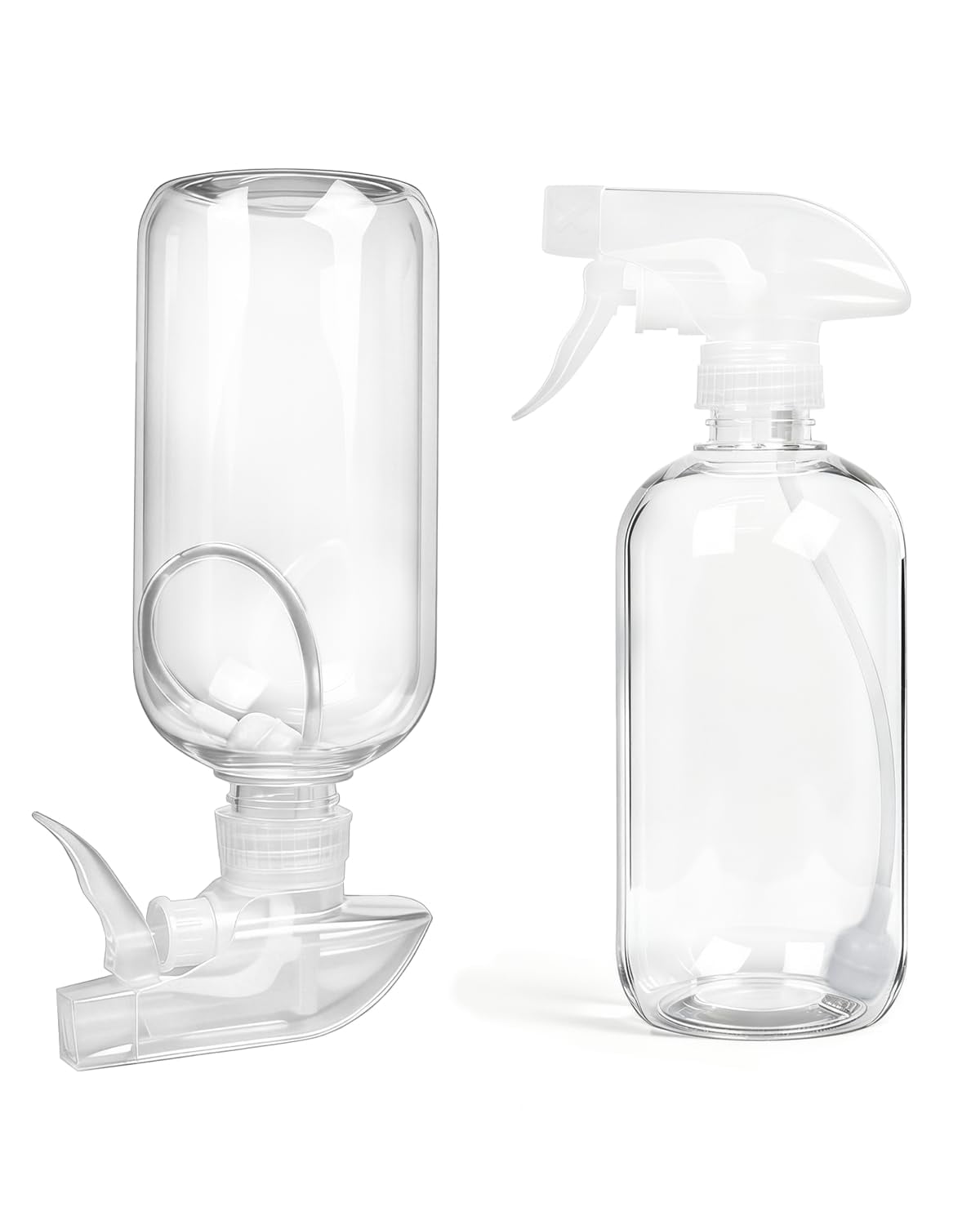 2 Pack 360° Spray Bottles, 16 oz Plastic Small Containers with ...