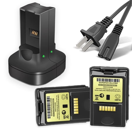 E ERSY Battery Charger Sets Compatible with Xbox 360 Batteries, 3600mAh Rechargeable Batteries Compatible with Xbox 360 Batteries