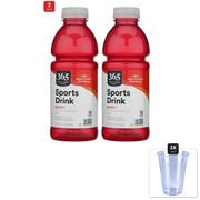 2 Pack | 365 By Whole Foods Market, Berry Sports Drink, 20 Fl Oz & 3x 9oz Disposable Plastic Cups