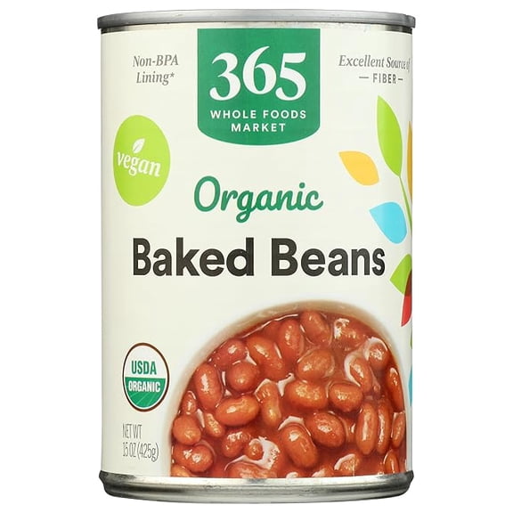 2-Pack 365 by Whole Foods Market, Organic Traditional Baked Beans, 15 Ounce