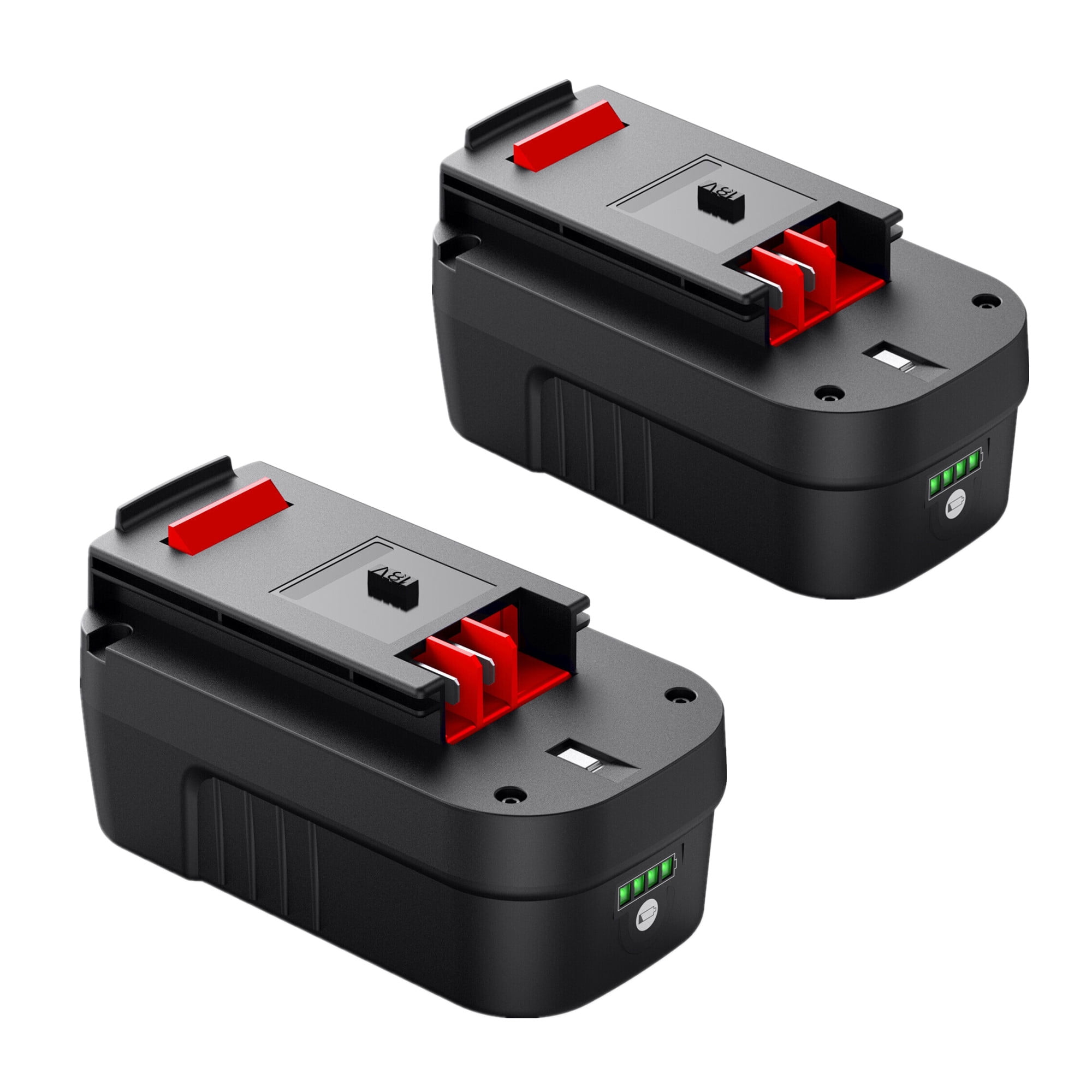 2 Pack 3700mAh Ni-CD Battery for Black & Decker 18V Power Tools HPB18 FSB18
