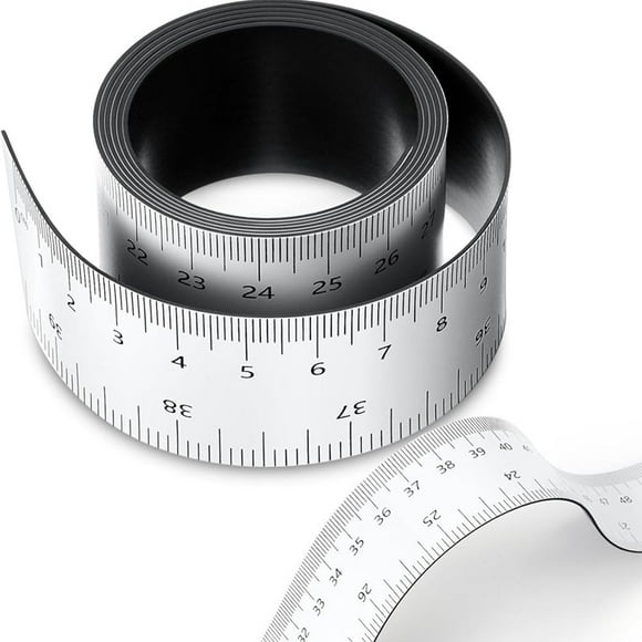 2 Pack 39.37 Inch Magnetic Measuring Tape Centimeters Magnetic Flexible Rulers Magnetic Tape Measure,Suitable for Lathes