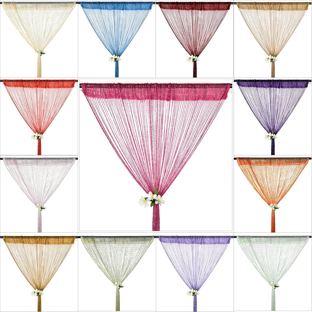 2 Pack 39" Width 78" Height String Door Curtain Beads Room Divider