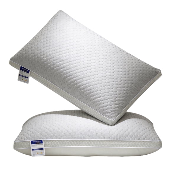 2-Pack 3D Bean Pillow, 29.13" x 18.9" - Soft Hypoallergenic All-Season Pillow