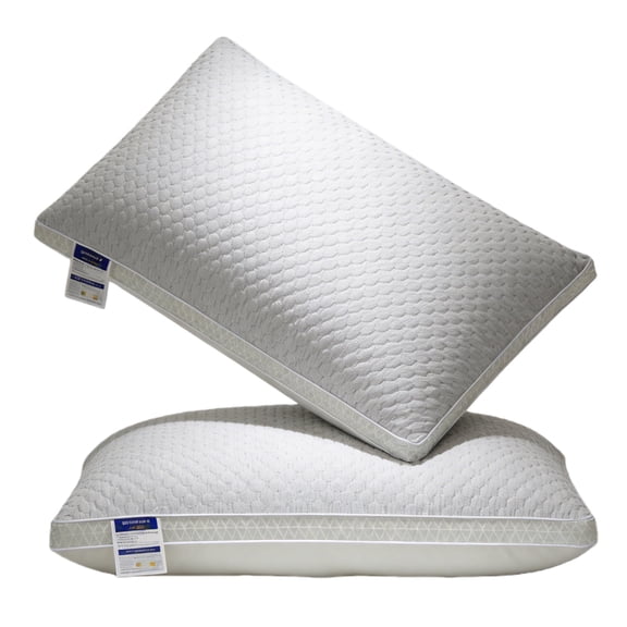 2-Pack 3D Bean Pillow, 29.13" x 18.9" - Soft Hypoallergenic All-Season Pillow