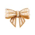 thumbnail image 1 of 2 Pack 3D Pearl Bow Christmas Ornaments, Non‑Woven Fabric Beaded Hanging Bow Decor for Christmas Tree, Wreath, Gift Box & Holiday Home Decor, 1 of 8
