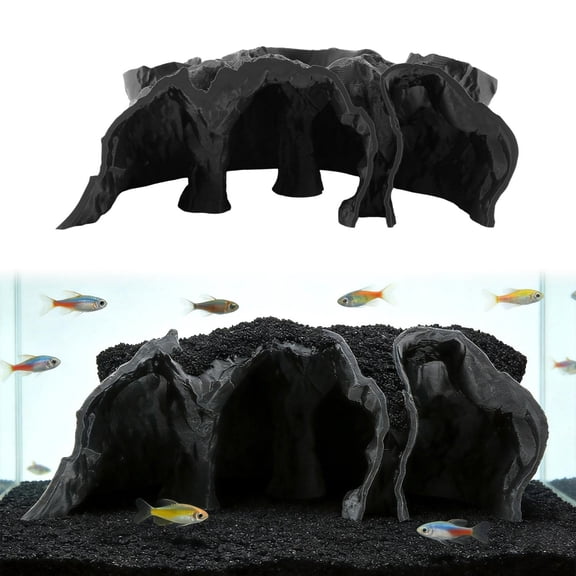 2 Pack 3D Printed Aquarium Natural Tunnel & Cave, Fish Cave for Aquarium