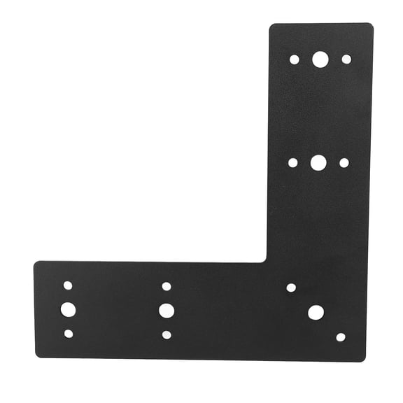 2-Pack 3mm Thick Black Carbon Steel L-Shape Corner Brackets with Clearance Holes for Wood & Metal Framing black steel Repairing House Furniture
