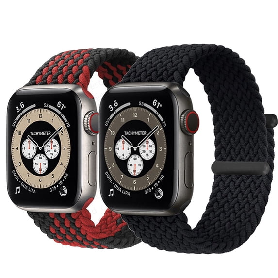 2 Pack/3pack Braided Solo Loop Sport Bands Compatible for Apple Watch Band 38mm 40mm 41mm soft Stretchy wristband Women Men Elastic strap Compatible for iWatch Series 7/6/SE/5/4/3/2/1