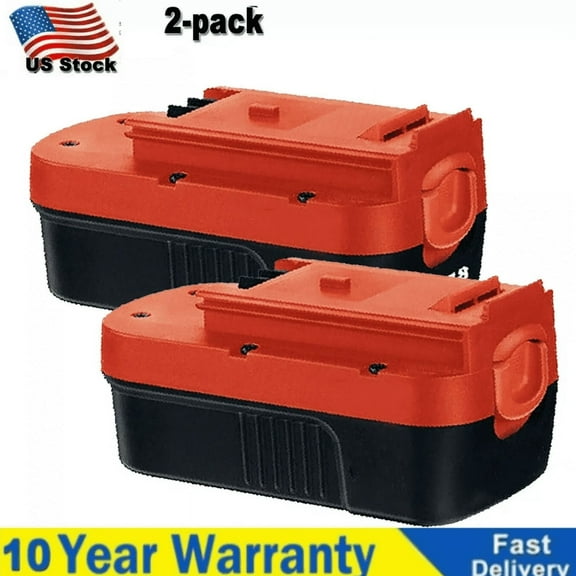 2 Pack 4.0Ah 18Volt HPB18 Replacement Battery Compatible with Black and Decker HPB18 HPB18-OPE 244760-00 A1718 FS18FL FSB18 Firestorm Black & Decker 18 Volt Battery