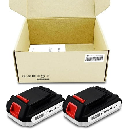2 Pack 4.0Ah LBXR2020 LBXR20 20V Battery Replacement for Black and Decker 20V Battery 20V 2.0Ah LBXR2020 LBXR2020-OPE 1.5Ah LBXR20 Lithium Ion Compact Battery
