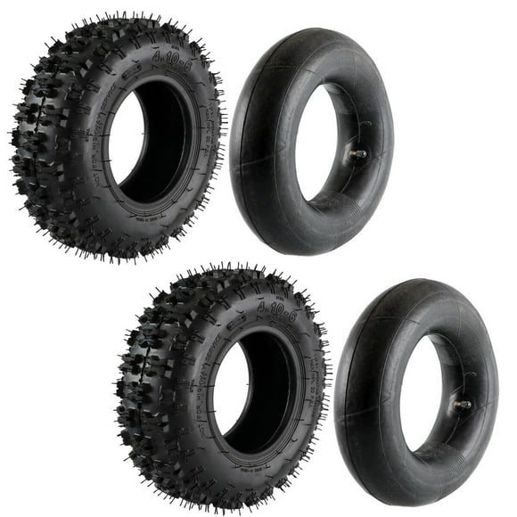 2 Pack 4.10-6 Go Kart Tires Tube For ATV Mobility Scooter Go Kart Mini Quad