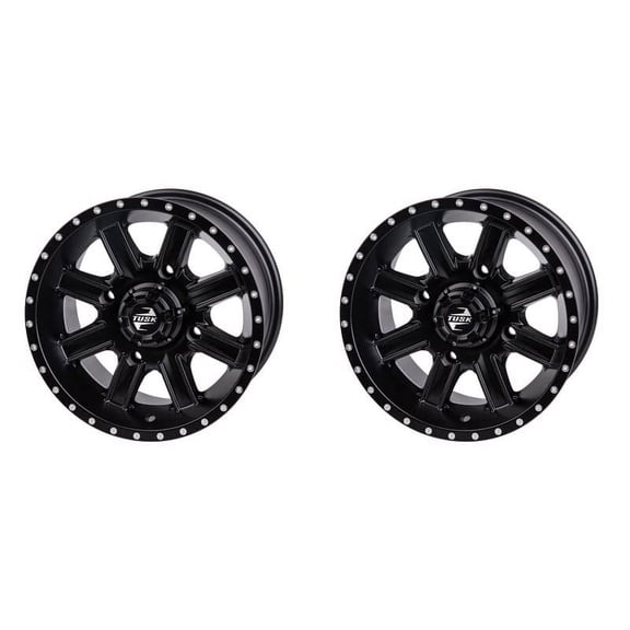 2Pk 4/110 Tusk 185-276-00175624-647E6E-2X Cascade Wheel 12X7 5.0+2.0 Matte Black for Honda Rubicon 520 4x4 Auto Dct Eps Dlx 2022-25