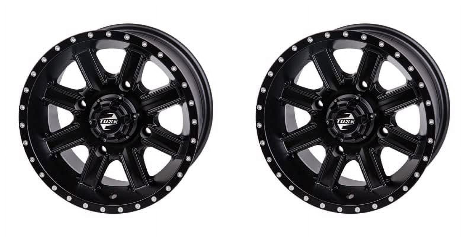 ITP Steel Wheel 12x7 4/110 Bolt Pattern, 5.0+2.0 Offset, Black - For Honda Pioneer 500 (2015-2018)