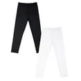 thumbnail image 1 of 2 Pack 4-12T Toddler Girls Leggings Little/Big Kids Solid Ankle Length Stretchy Footless Pants, 1 of 4