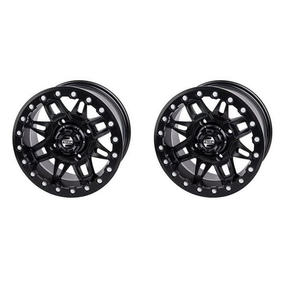 (2 Pack) 4/137 Tusk 185-280-0013bc6d-8de548-2X Wasatch Beadlock Wheel 15x7 5.0 + 2.0 Matte Black For Can-Am Commander Max 1000 XT 2014-2022