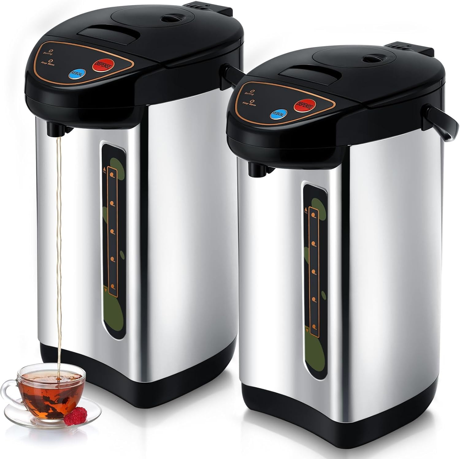 2 Pack 4.5 L Electric Hot Water Pot 304 Insulated Stainless Steel Water