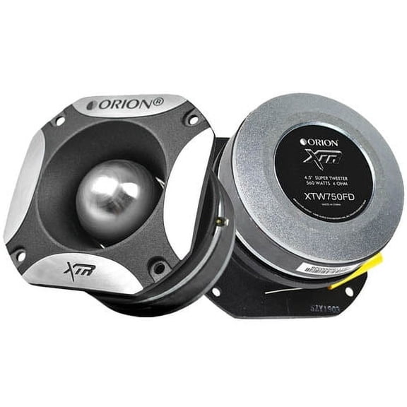 2 Pack 4.5" Super Tweeters 140W Watts RMS 1.75" Voice Coil XTR Orion XTW750FD