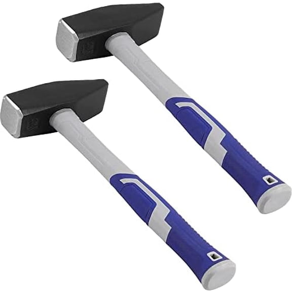 2 Pack 4.5 lb Blacksmith Hammer, Cross Peen Hammer with Fiberglass Handle for Metal Processing, Woodworking, Home Repair, Demolition$$Tools & Hardware Other