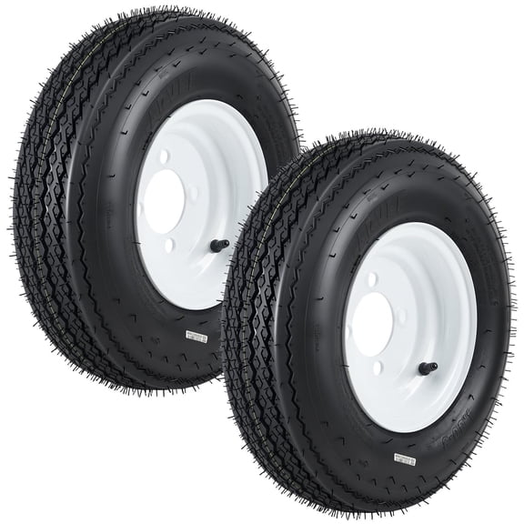 2-Pack 4.80-8 6PR Load C 4-Lug Trailer Tire Wheel Sets