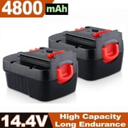 2 Pack 4.8Ah HPB14 Replacement for Black and Decker 14.4V Battery Compatible with FSB14 CP14KB HP146F2 HP148F2R A144EX Ni-MH Cordless Tools
