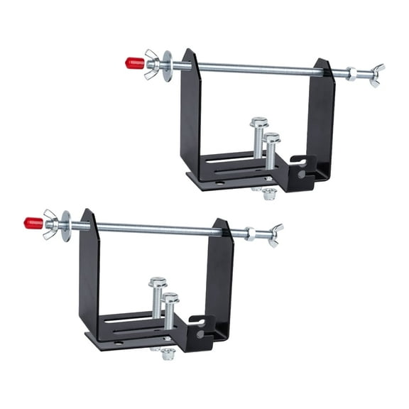 2 Pack (4.9 - 9.64) Adjustable Weed Wacker Trimmer Line Holder w/ Mounting Hardware - 3 to 5 Spool Capacity String Spool Holder for Enclosed Trailer - Landscape Trailer Accessorie