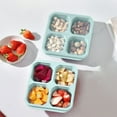 thumbnail image 1 of 2-Pack 4 Compartment Bento Box, Reusable Divided Lunch Container for Ki-ds & Adults, BPA-Free Plastic, Microwave & Dishwasher Safe, for Sch-ool, Work, Meal Prep, 1 of 7