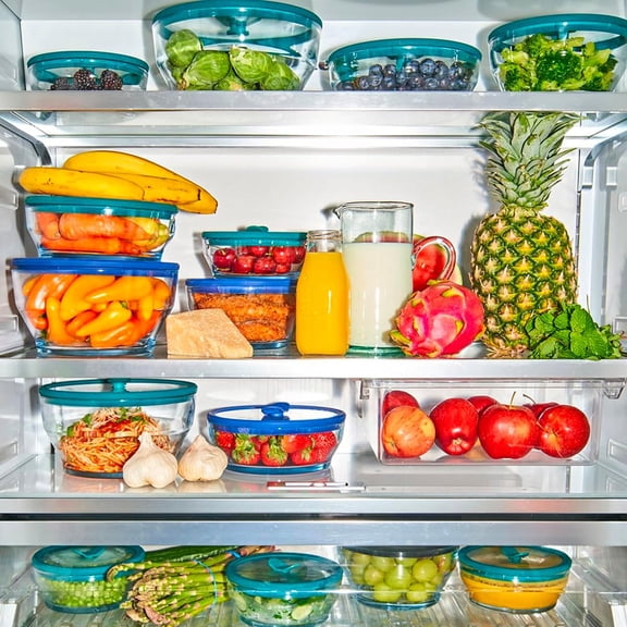 2-Pack (4-Cup Deep) Glass Food Storage with Glass Lids | Plastic-Free Meal Prep & Microwave Cookware | Stackable Airtight Storage Container with Vented Lid for Microwave-Safe Reheating