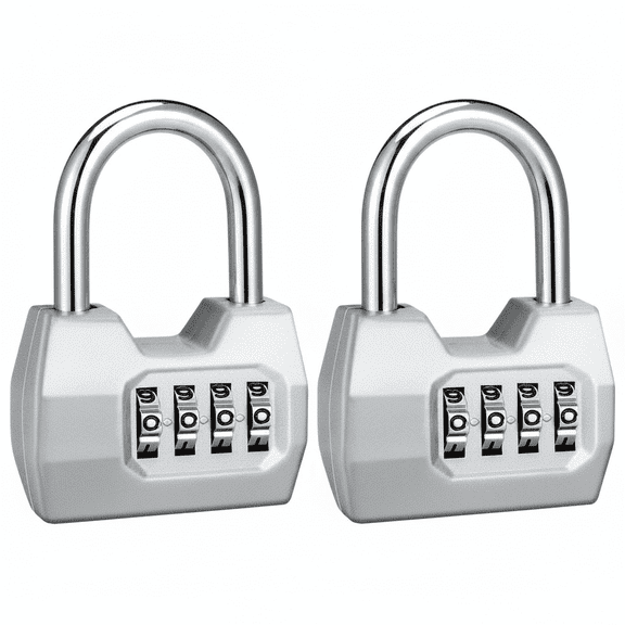 2-Pack 4-Digit Combo Locks – Waterproof Outdoor Padlocks for Gates, Sheds & Lockers