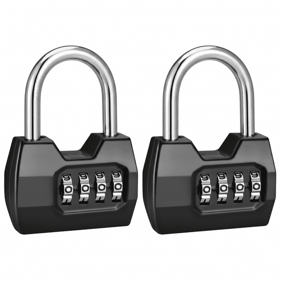 2-Pack 4-Digit Combo Locks – Waterproof Outdoor Padlocks for Gates, Sheds & Lockers