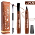 thumbnail image 1 of 2 Pack 4 Fork Tip Eyebrow Pen, for 3D Eyebrow Makeup, Smooth to Use, 2 ml - Brown, 1 of 10