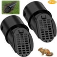 thumbnail image 1 of 2 Pack 4" Gutter Downspout Extensions, Rain Diverter, Drainage Grate Yard Drain, Drain Emitter for Sump Pump Discharge & Downspout Extensions, Fit 4" SCH 40, 4" SDR 35, 4" & 3" Corrugated Pipe,Black, 1 of 9