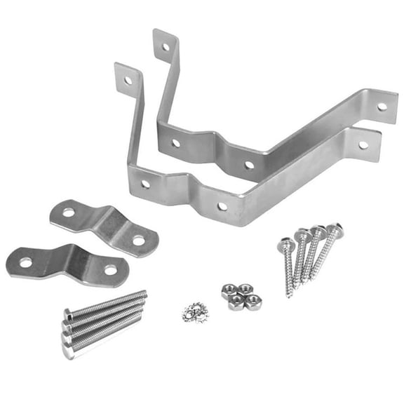 2 Pack 4 Heavy-Duty Wall Mount Pair with Brackets & Lag Bolts for TV Antenna Mast Heavy-Duty Wall Mount Pair